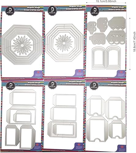 Miniatura 3 de Alinacutle Troqueles de caja de explosión y caja de regalo de metal troquelado, troquelado de metal para manualidades de papel, caja de regalo de