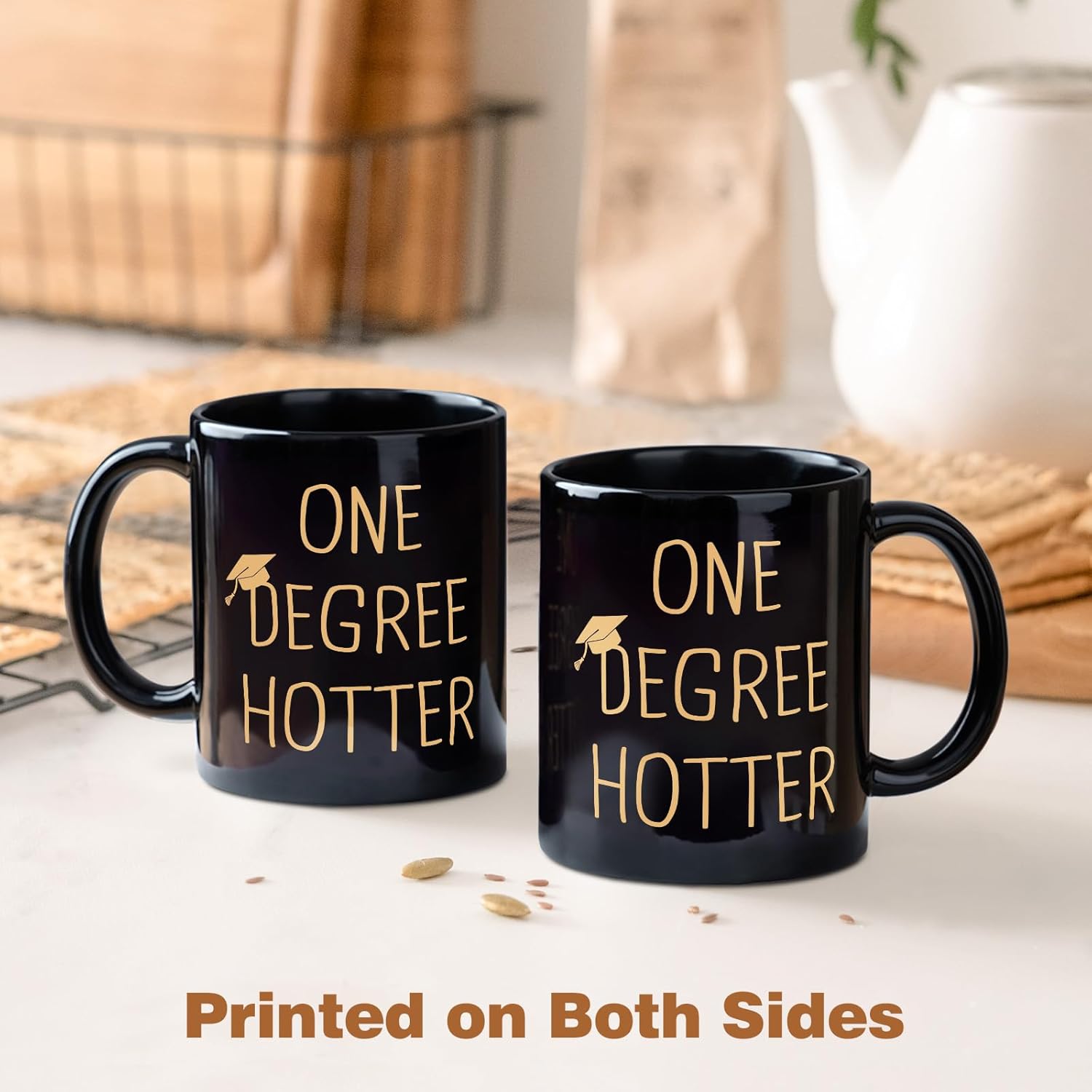 Graduation Gifts for Her, Him - 11oz Ceramic One Degree Hotter Mug - 2026 Funny College, Masters Degree, Phd, Nursing & Nurse, High School Grad Gifts for Women Men, Graduation Party Decorations - Image 4