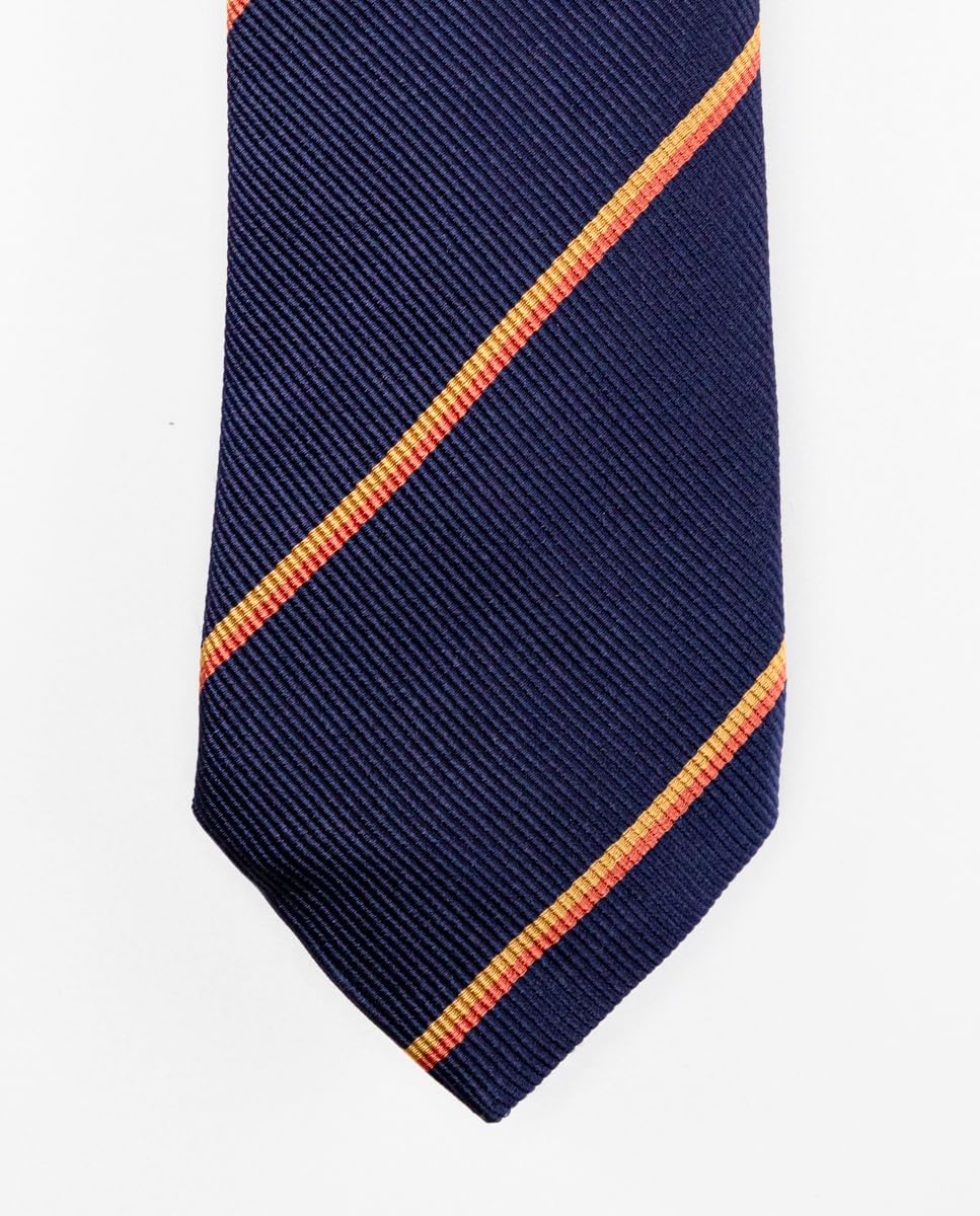 El Ganso Corbata Seda Marino Naranja