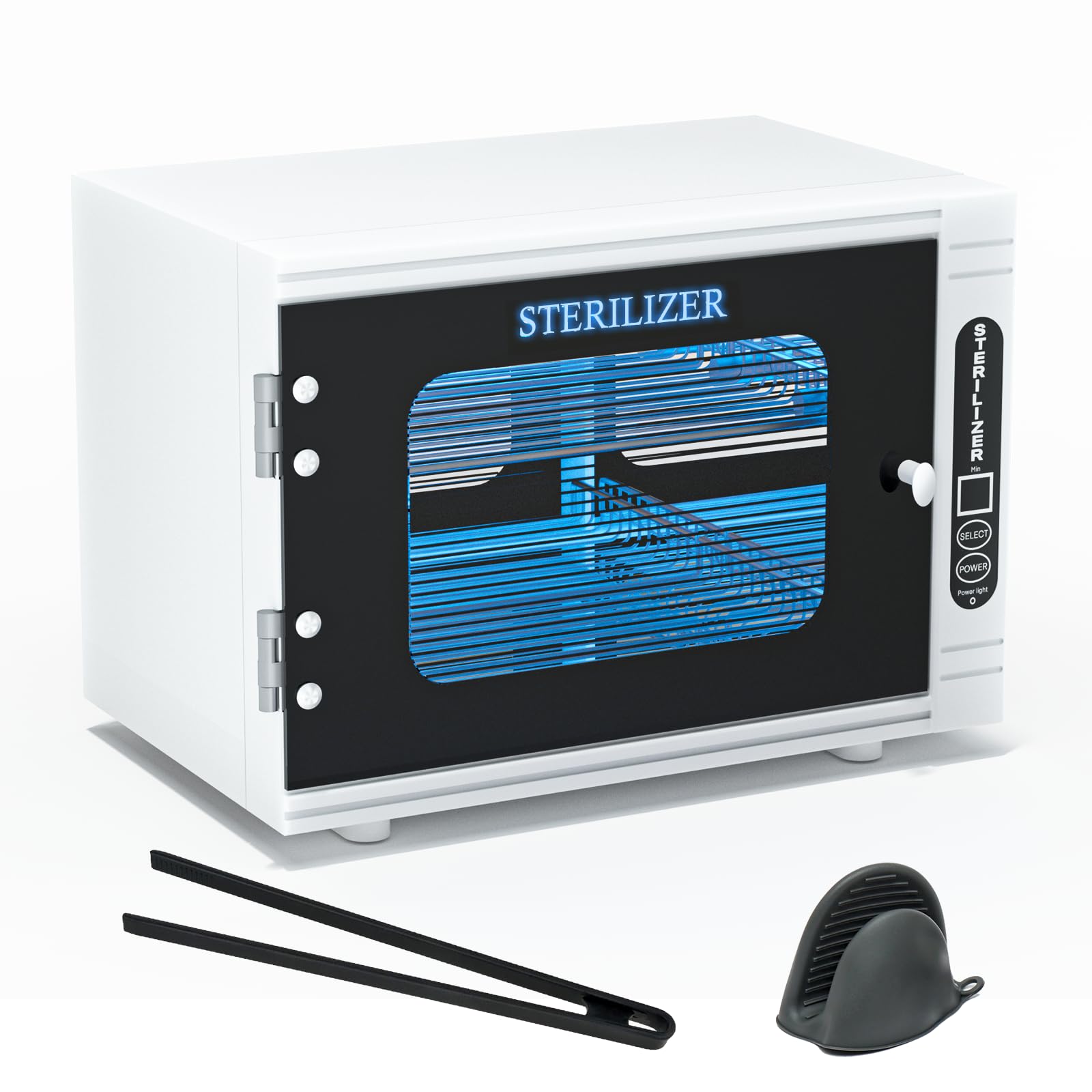 Yofuly Esterilizador para esteticista, esterilizador grande de 12 litros para herramientas de uñas, caja de limpieza multifuncional de uñas, gabinete de limpieza de gran capacidad para uso doméstico,