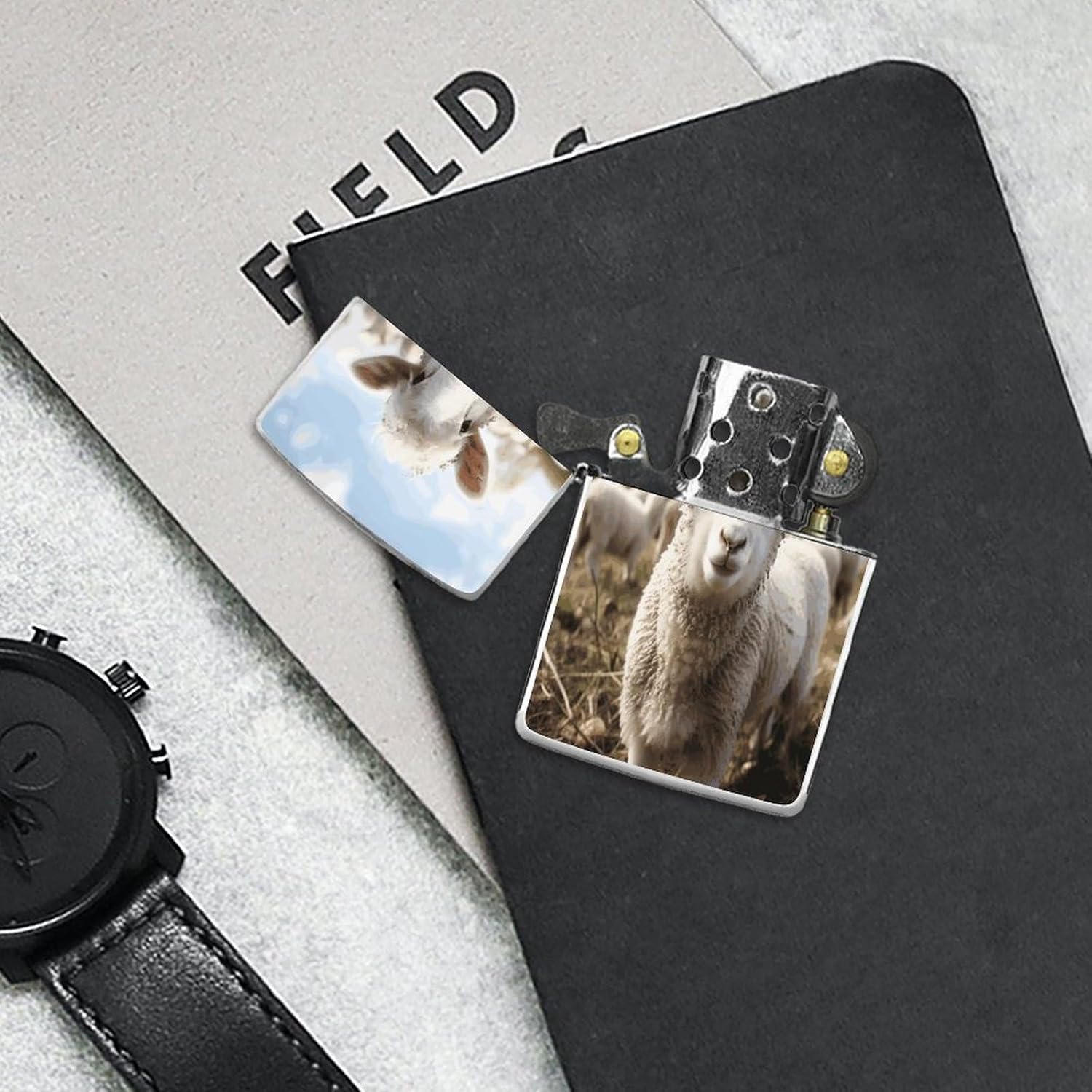 Cute Sheep Lamb Metal Lighter Case Cover Lighter Sleeve