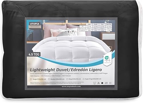 Vista 7 de Utopia Bedding Edredones tamaño King, relleno de edredón para todas las estaciones, edredón alternativo de plumón cosido en caja con pestañas