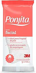 Ponjita, 3M, Esponja Facial Suave, Branca