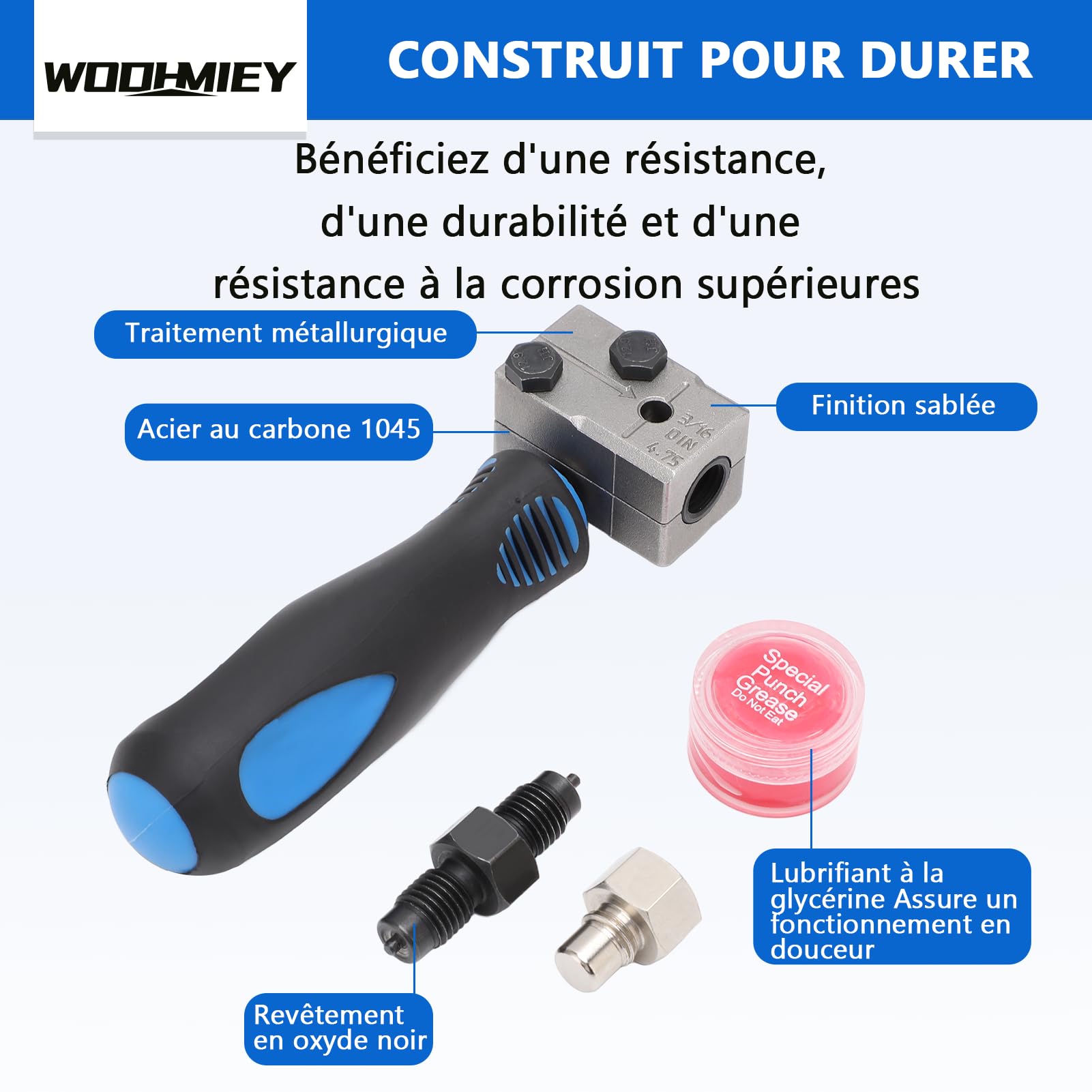 Outil d'extension de Tuyau 3/16", Double Outil d'évasement, Manuel 4,75 mm, Conditionnement d'air, Tubes Automobiles, Design Efficace