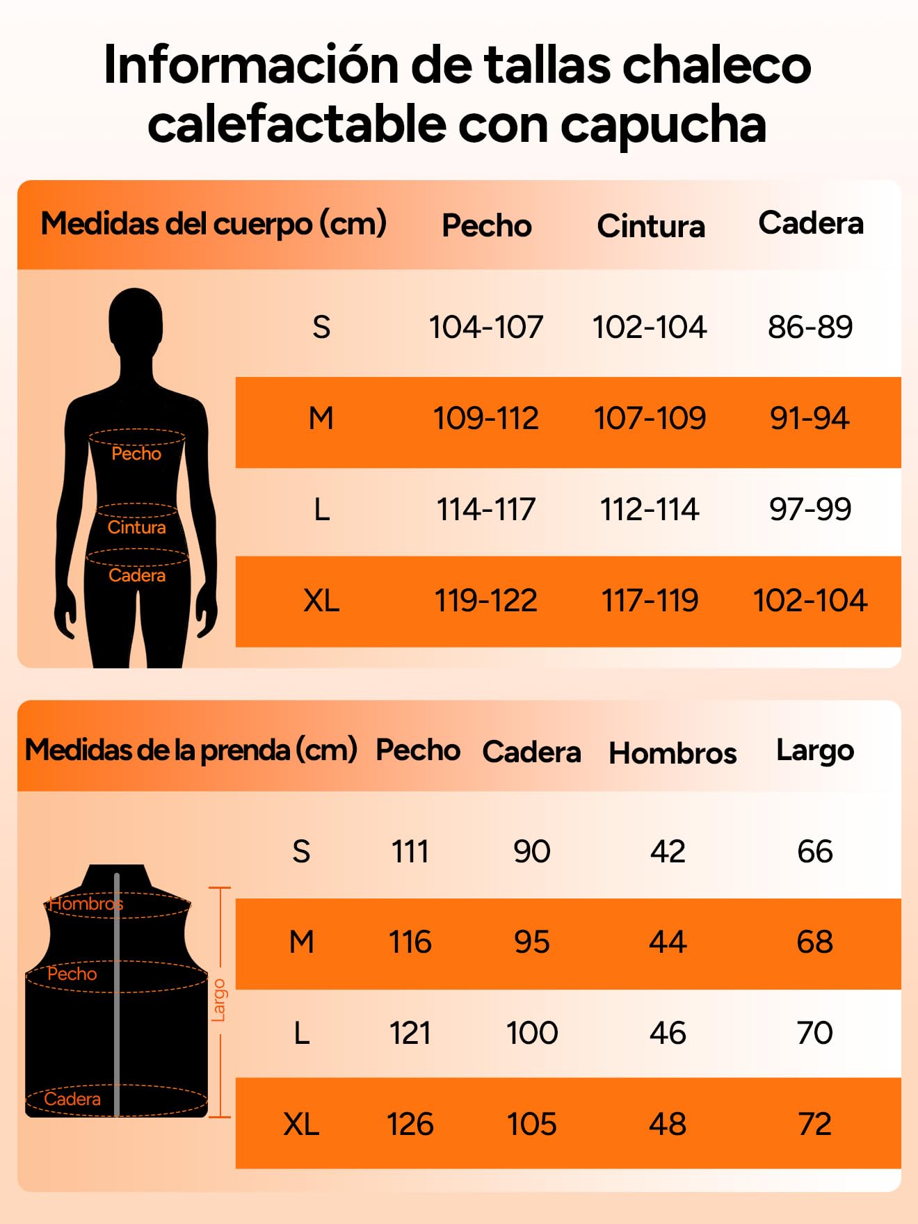 DR.PREPARE Chaleco Calefactable con Capucha para Hombre y Mujer, Batería de 7,4 V 16000 mAh, 3 Niveles de Calefacción 10 Zonas Chaleco Térmico para Esquí Pesca Senderismo Camping