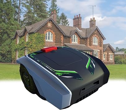 Fully Automatic Lawn Mower, Lawn Robot, Path Planning, Robotic Lawnmower with Automatic Charging, for Lawns/Gardens of 1500m2, Weatherproof, Safety Protection Device,Black