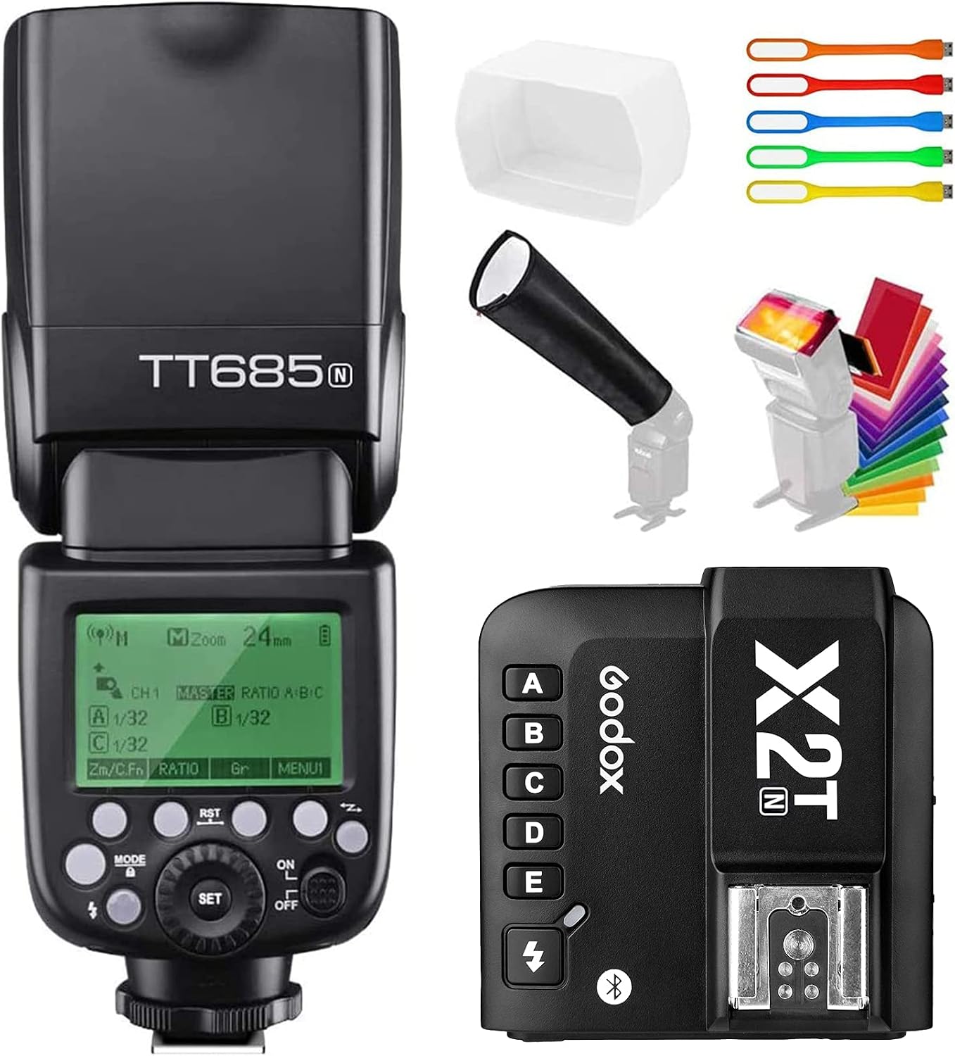 Best Cyber Deals π₯ Godox TT685N I-TTL 2.4G GN60 High-Speed Sync 1/8000s Master Slave Flash Speedlite Speedlight with X2T-N Wireless Trigger Transmitter Compatible for Nikon Cameras & Diffuser & Filter & Snoot & USB LED π₯ Godox TT685N I-TTL 2.4G GN60 High-Speed Sync 1/8000s Master Slave Flash Speedlite Speedlight with X2T-N Wireless Trigger Transmitter Compatible for Nikon Cameras & Diffuser & Filter & Snoot & USB LED