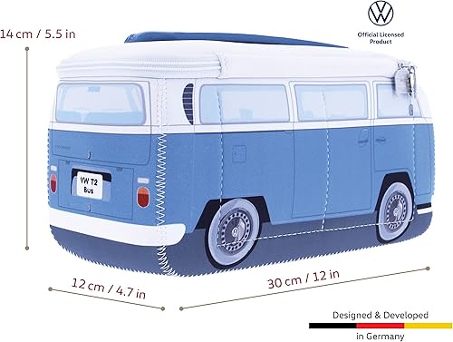 Miniatura 3 de BRISA VW Collection Volkswagen - Bolsa universal de neopreno para maquillaje, cosméticos, artículos de tocador para farmacia de viaje, con diseño de
