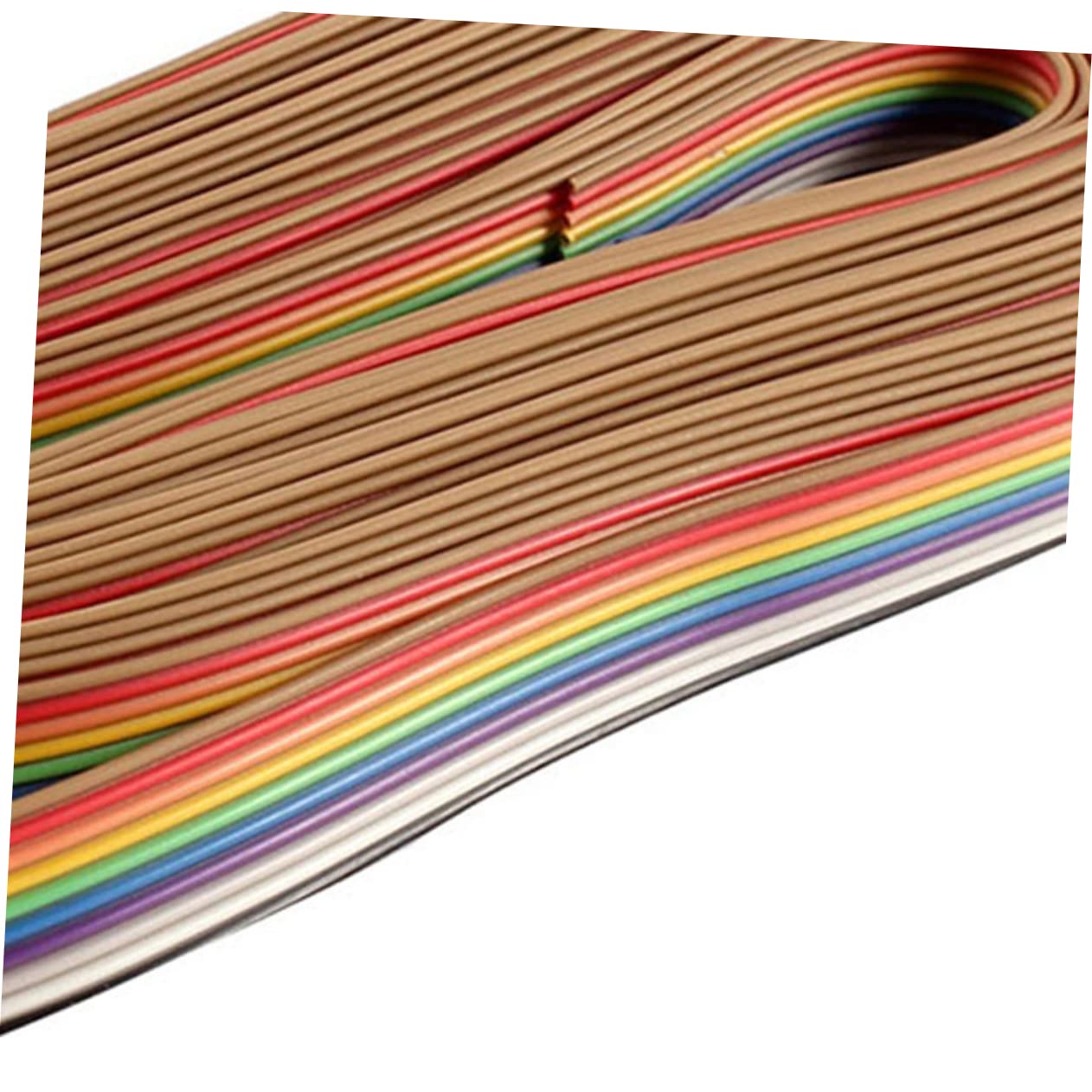 KONTONTY 2 Rolls 10 Pitch Ribbon Cable Electrical Cable Speakers Wire with Banana Plug SAE Cable Flat Ribbon Cable Computer Ribbon Cable Flexible Ribbon Cable TRS Cables 10pin Wire Y Cable