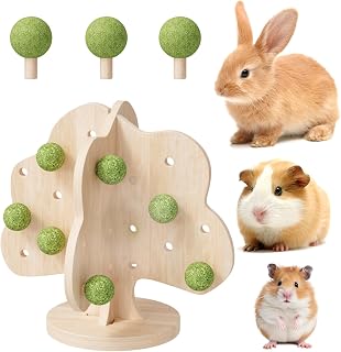 Hamster Chew Toys – Guinea Pig Toys Enrichment for Teeth Natural Edible Interactive Rabbit Chew Treats for Gerbils, Bunny, Chinchilla