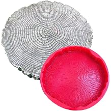Outdoor Concrete Imitation Tree Stump Wood Texture Stamp Pad, Soft Rubber Floor Cement Imprint Texture Mold,Diameter 45cm