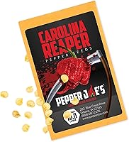Vista 1 de Pepper Joe's Carolina Reaper Seeds - Paquete de 10 semillas de chile más calientes del mundo, cultivadas en Estados Unidos, semillas de Carolina