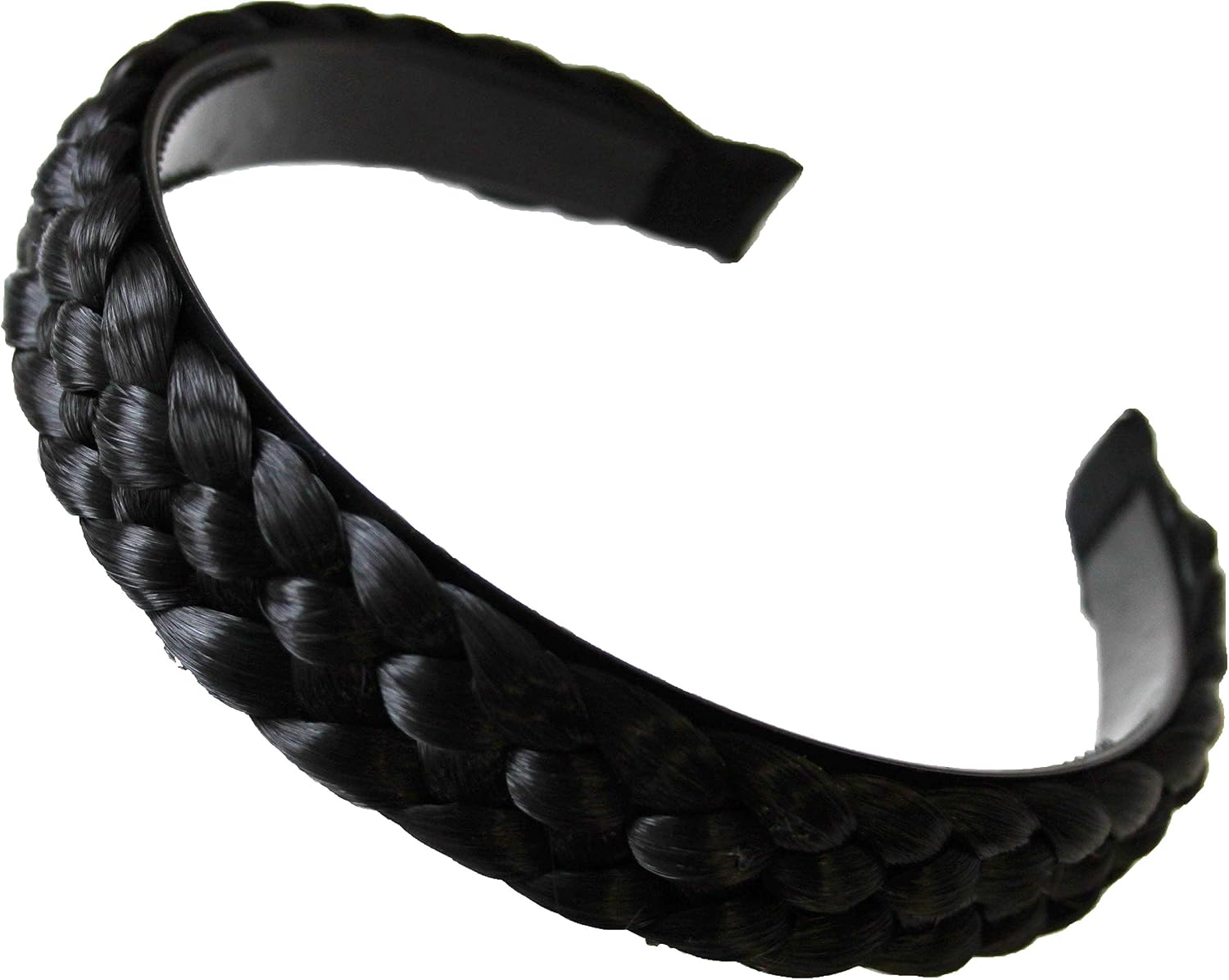 CAISHA Headband Ponytail Braided Hair piece Hair band Hair Accessories Black HR1, black #1B HR1
