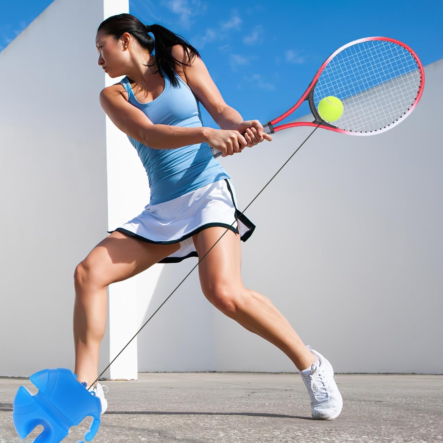 BESPORTBLE Tennis Training Equipment Durable Rebound Base for Skill Development Reflex Enhancement for Practice
