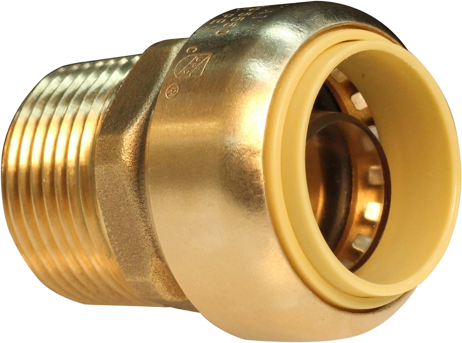 PC-LF822M 3/4-Inch Push by 3/4-Inch MNPT, Lead Free Brass Push Fit Straight Male Coupling