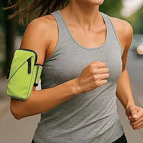 Capinha Braçadeira Suporte Porta Celular Para Braço Corrida Bike Academia Prova De Água Resistente Com Regulagem Premium (Verde)