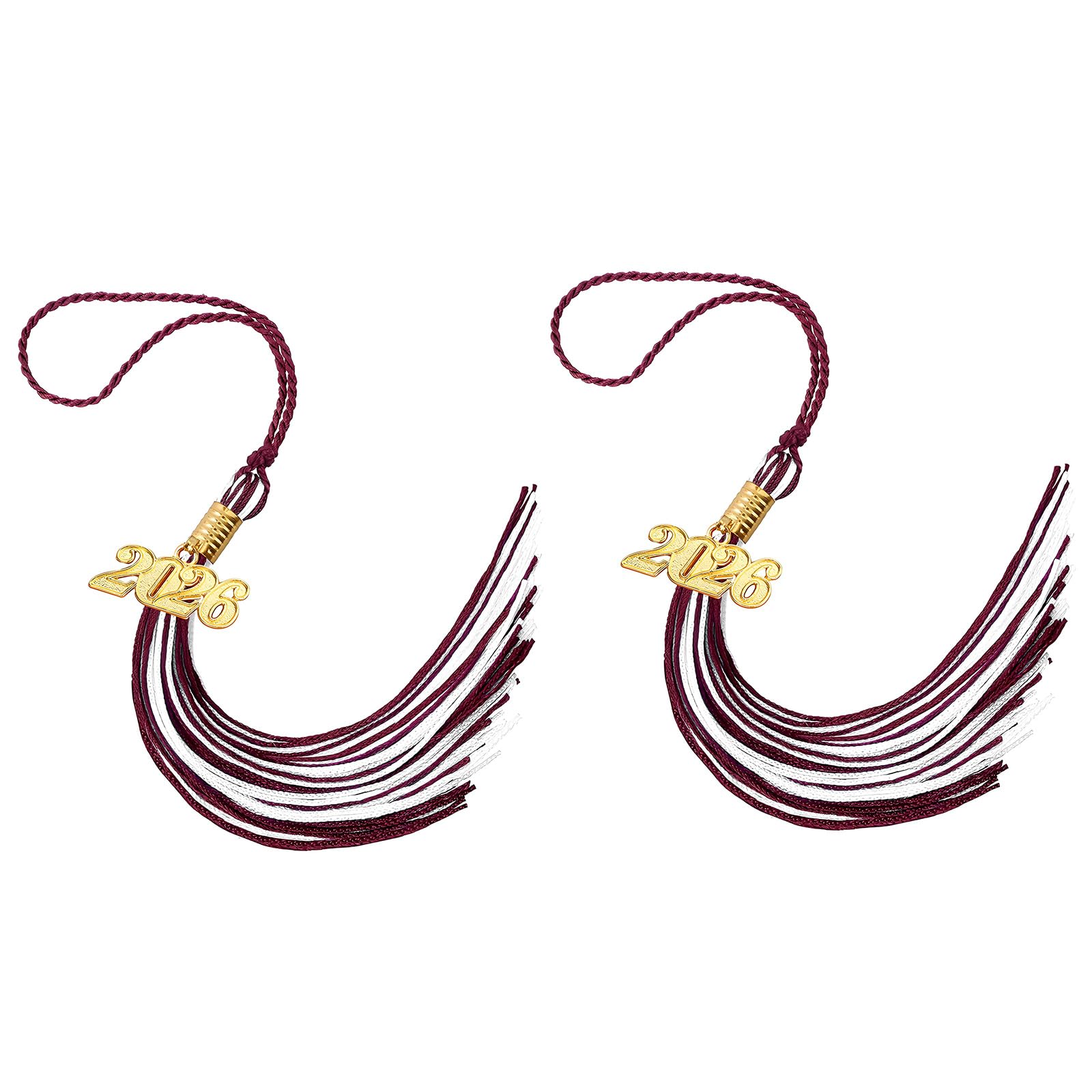 Hsyzygian 2026 Polyester Graduation Tassels with Secure Clip for Cap and Craft Projects Graduation Tassels