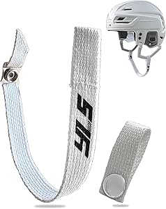 YourLastStrap Hockey Helmet Chin Strap with Stainless Steel Snaps | Ice Hockey Chin Strap Replacement Parts | Loop Repair Kit