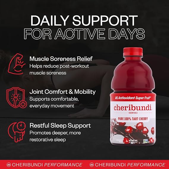 Cheribundi 100% Tart Cherry Juice Pure - Unsweetened - 32 fl oz, 6 Pack