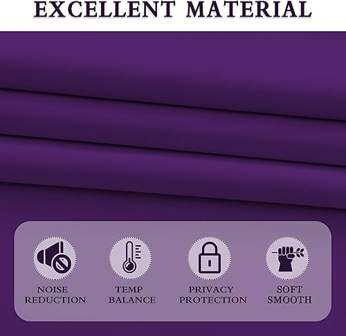 Miniatura 5 de Cortinas Donren opacas, para ventanas de 2 paneles, bolsillo para el cortinero