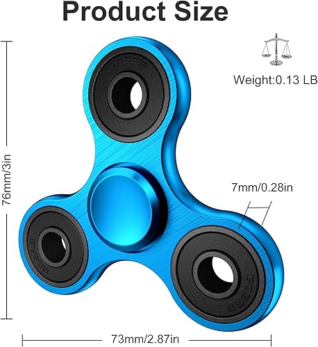 Miniatura 5 de Juguete giratorio de metal de acero inoxidable con rodamientos de alta velocidad de 2 a 5 minutos, EDC ADHD estrés ansiedad alivia reductor juguetes