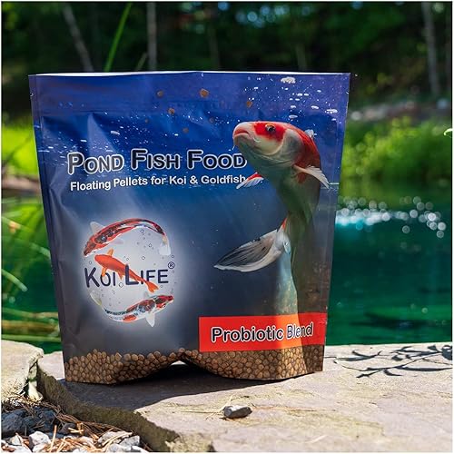 Miniatura 2 de Mezcla probiótica de alimentos para peces estanque  Pellets flotantes de 3.5 libras para Koi y Goldfish  Alimento de primera calidad en una bolsa de