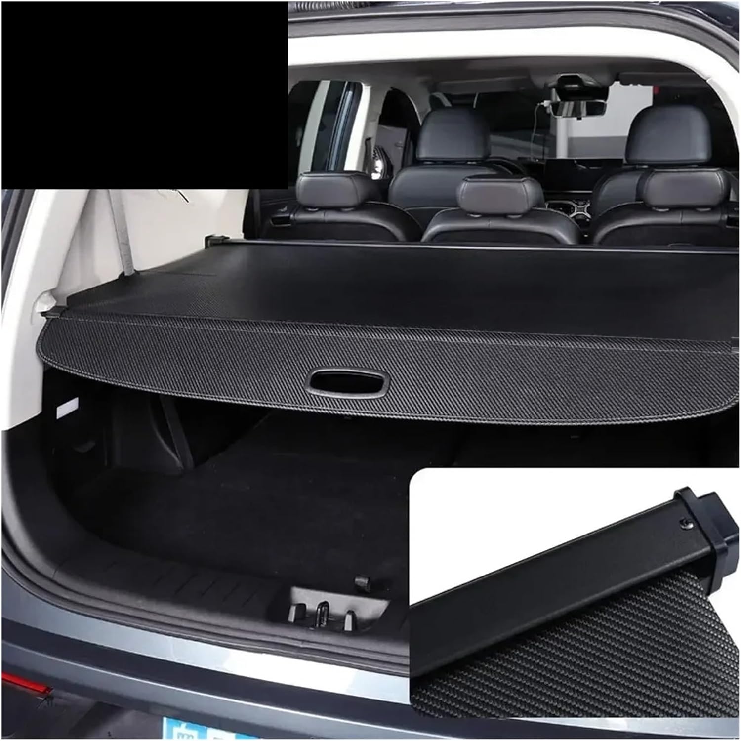 Car Trunk Curtain Compatible with Mercedes Benz A Class W169 160 150 2005~2012 2006 Luggage Shelter Retractable Cargo Cover Pad Accessories(Leather)