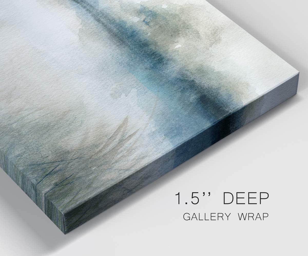 Landscape Wall Art Premium Gallery Wrapped Canvas Abstract Ocean Forest Modern Artwork Decoration for Living Room Kitchen Bathroom Office, Ready to Hang