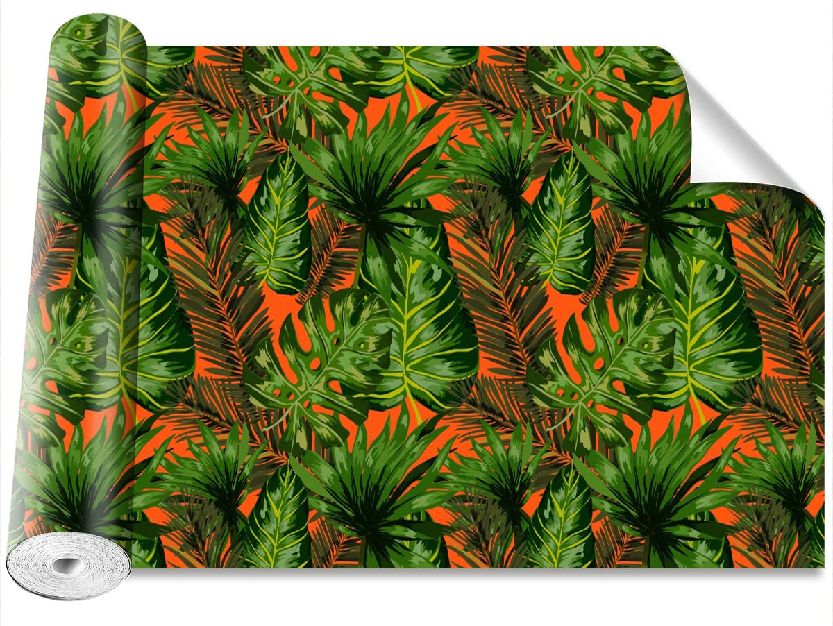 Papier peint panoramique 152x104cm feuilles tropicales et décoration Tulup