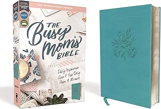 NIV, The Busy Mom's Bible, Leathersoft, Teal, Red Letter, Comfort Print: Daily Inspiration Even If You Only Have One Minute