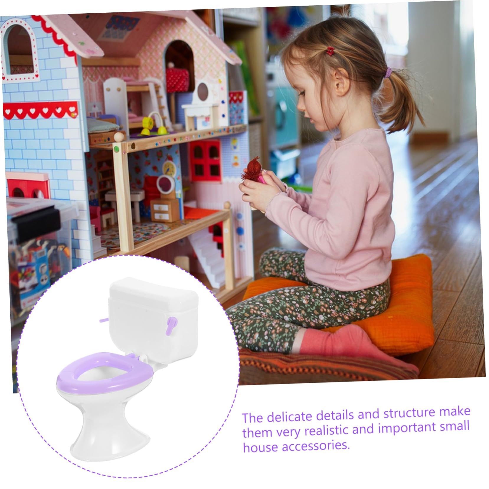 SAFIGLE 2個 ミニチュア トイレ ミニ トイレ ドールハウス バスルーム