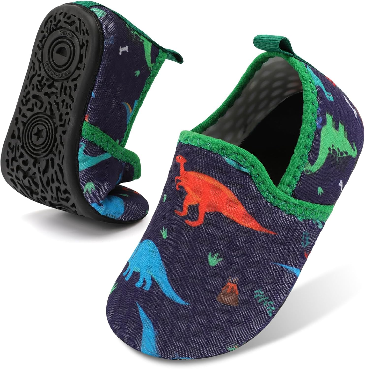 Centipede Demon Toddler Water Shoes for Girls Boys Kids Baby Beach Swim Aqua Socks Quick Dry Summer Sandals for Pool Outdoor Sports Barefoot Sock Shoe Rubber Soles Slippers 7.5-8.5 Toddler Pa Navydinosaurs