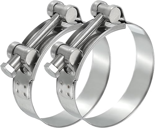 Miniatura 12 de PATIKIL Abrazadera de manguera con perno en T de 0.67 a 0.748 in, paquete de 2 abrazaderas de tubo de tubo intercooler de acero inoxidable 304