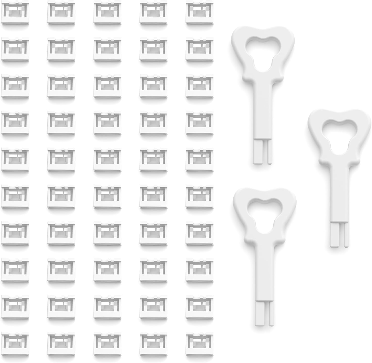 2026 New 100‑Pack USB‑A Color‑Coded Port Security Locks with 5 Keys (Blue) image 5