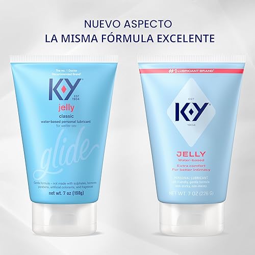 Miniatura 7 de K-Y Jelly Classic Lubricante personal a base de agua, lubricante a base de agua que ayuda a aliviar las molestias, 7 onzas líquidas