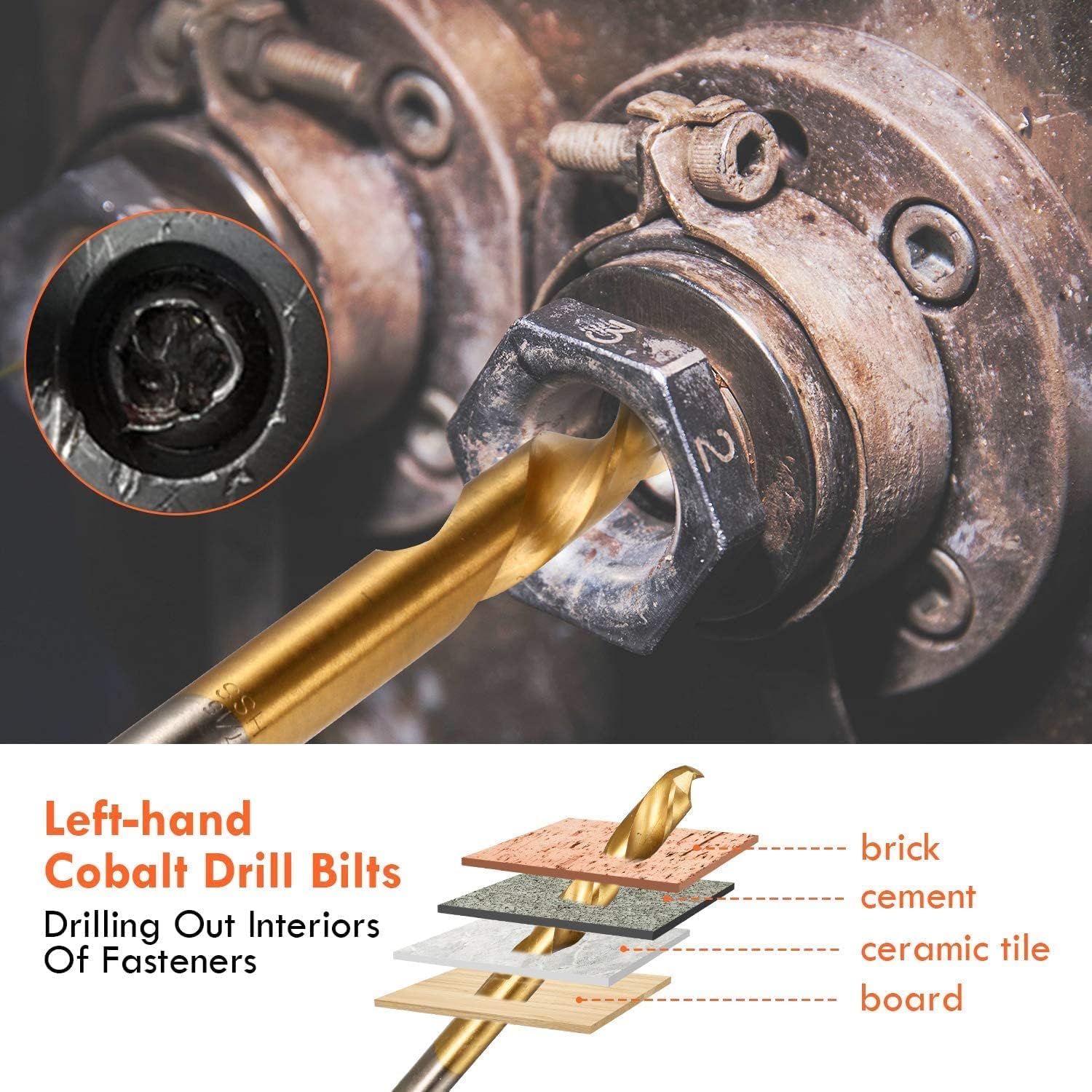 Buy XEWEA Screw&Bolt Extractor Set and Drill Bit Kit, Easy Out Broken Lug Nut Extraction Socket