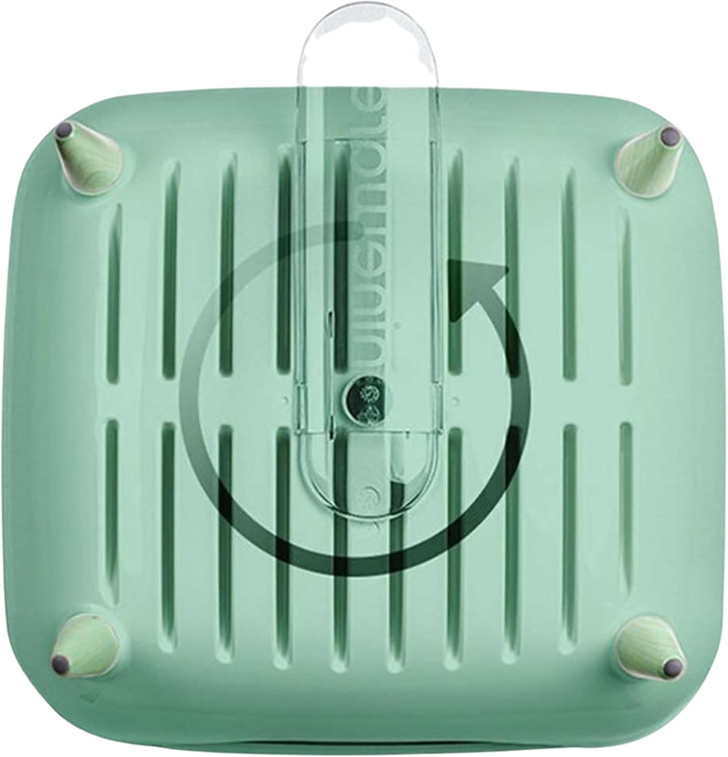 Compact Dish Drying Rack with Utensil Holder, 360° Rotating Water Drain Spout, Space Saving Kitchen Countertop Organizer, Stylish Home Decor, Made in Korea (Retro Green)