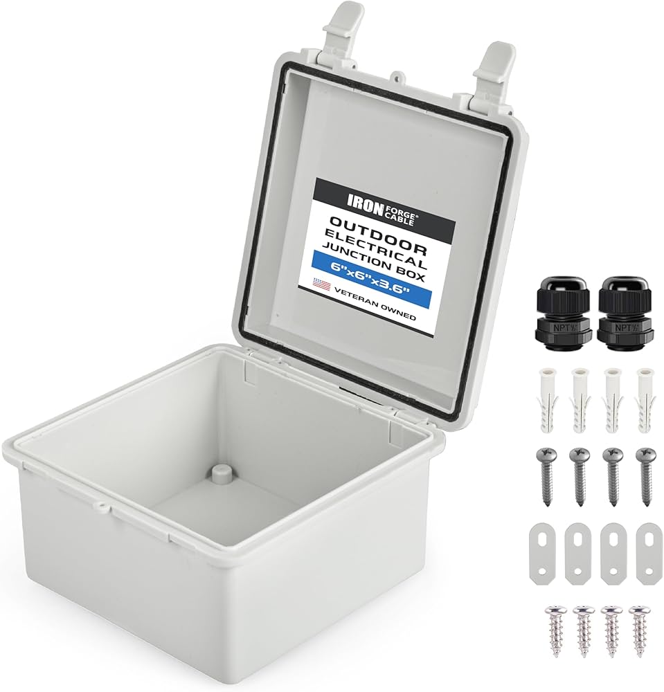 Iron Forge Cable Waterproof Junction Box - Outdoor Enclosure with