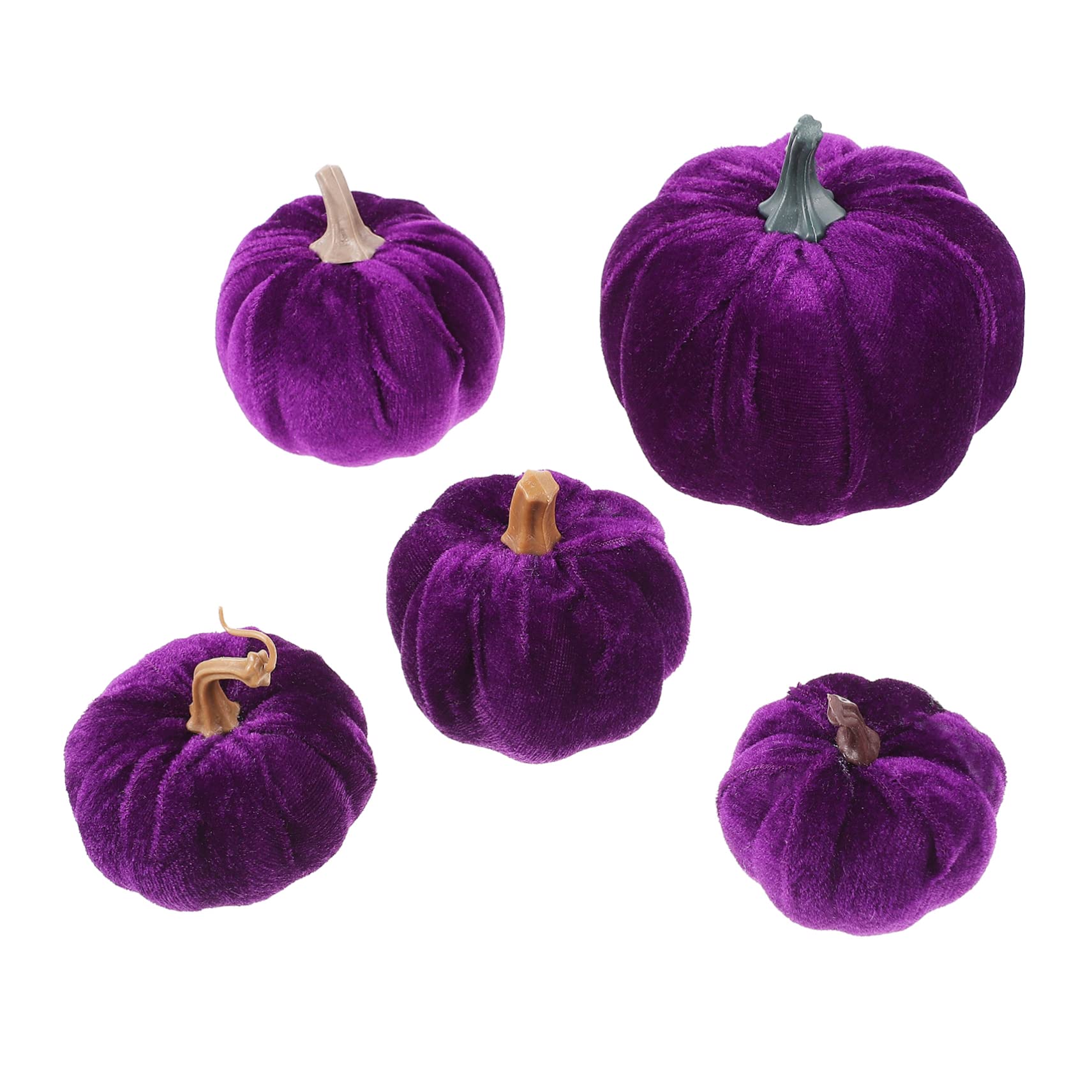 Ciieeo 5pezzi Zucca Decorativa Artificiale Zucca Finta per Halloween e Ringraziamento Ornamento Reale