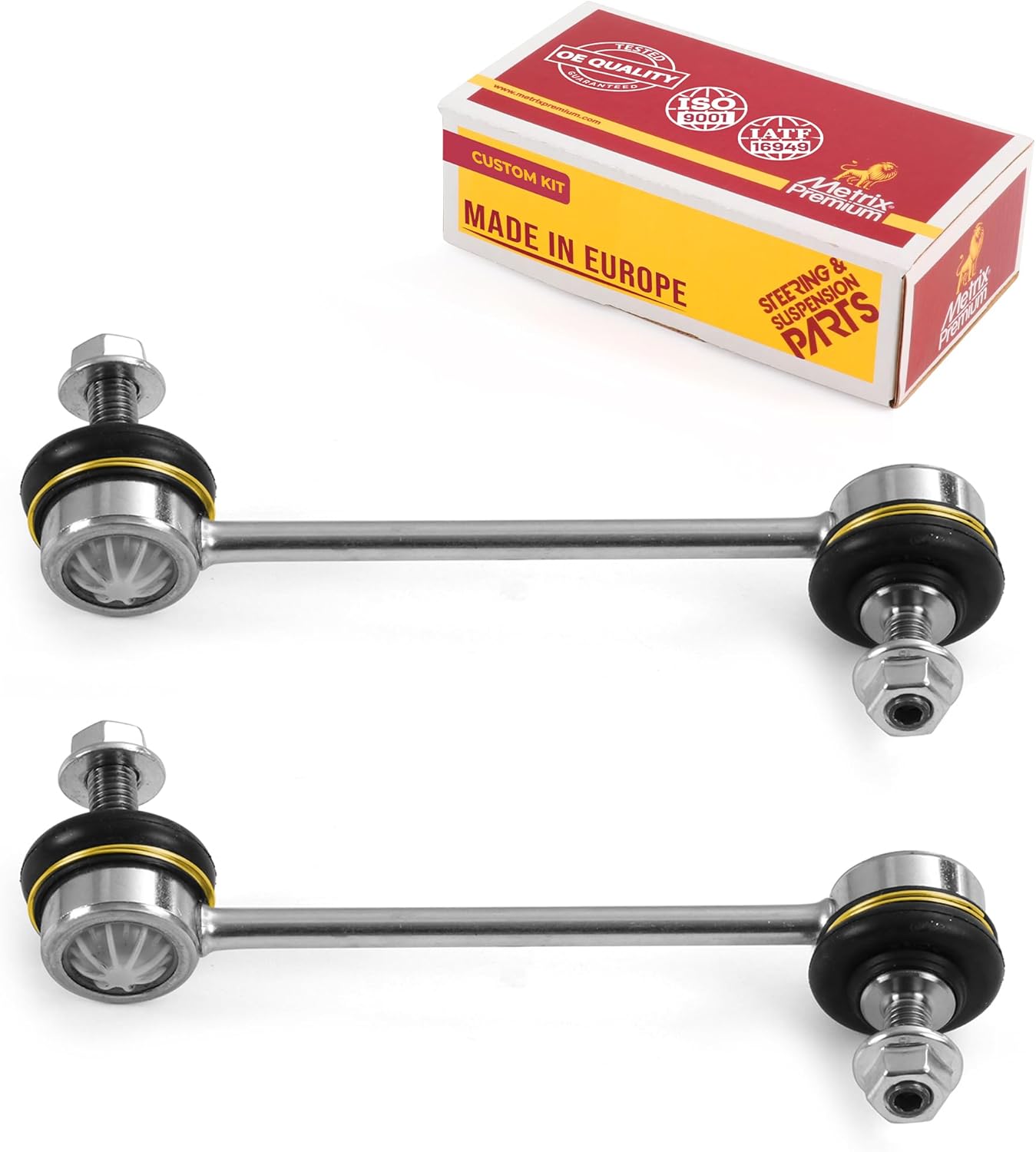 Metrix Premium Chassis Parts - 2 PC Front Sway Bar Stabilizer End Link Kit Fits 2010-2012 Ford Fusion, 2010-2012 Lincoln MKZ, 2010-2011 Mercury Milan, Replacement K750415, Made in Europe