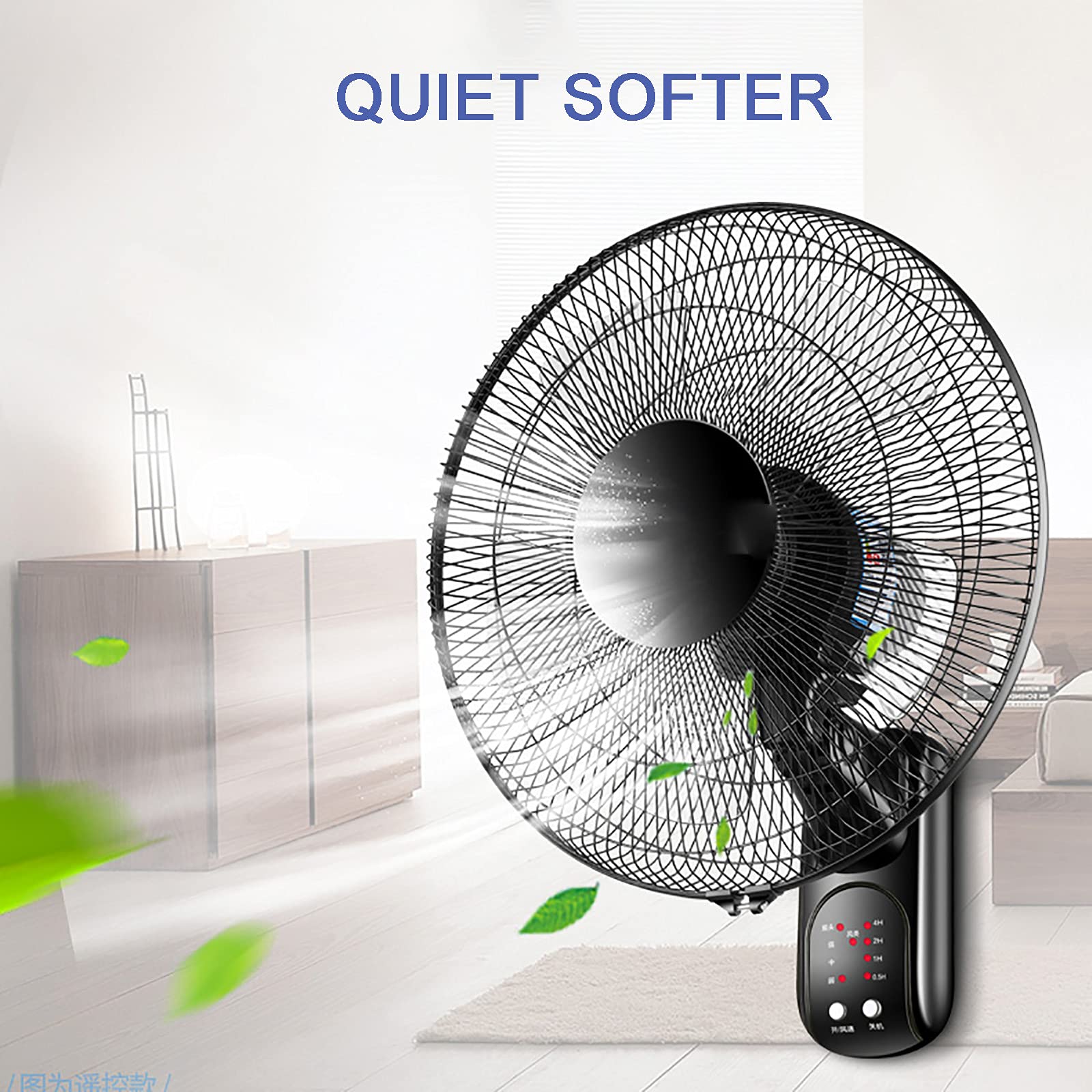 KANBUN Ventilatore a Parete, Ventilatore da Parete per Uso Domestico Ventilatore Industriale con Testa Scuotente Telecomando Intelligente Tempistiche per Appuntamenti Terza Marcia Velocità del Vento,