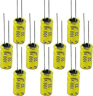 22uF 100V Capacitor,10 PCS 10mm x 20mm Non-Polarized Electrolytic Capacitor 100V 22uF NP Capacitor