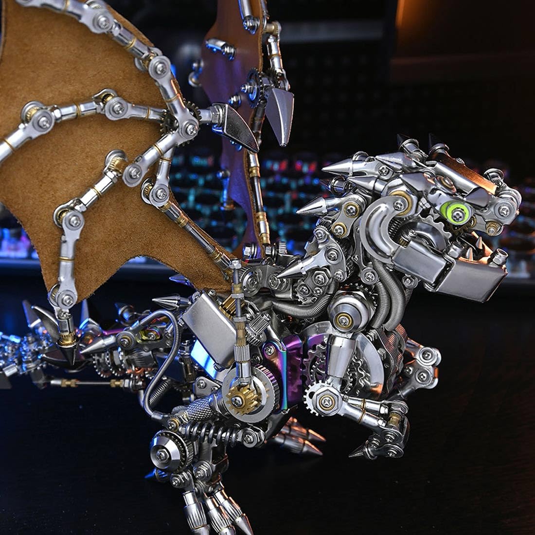 Metalowe puzzle 3D dla dorosłych, mechaniczny dinozaur, metalowy model, zestawy do zbudowania z narzędziami, steampunk, zwierzę, smok, loong, rękodzieło, Boże Narodzenie, dekoracja domu