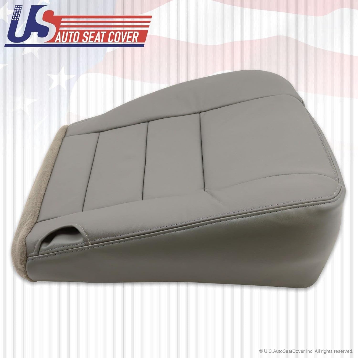 2003-2007 for for Ford F250 F350 Lariat Crew Driver Side Bottom Leather Seat Cover Gray