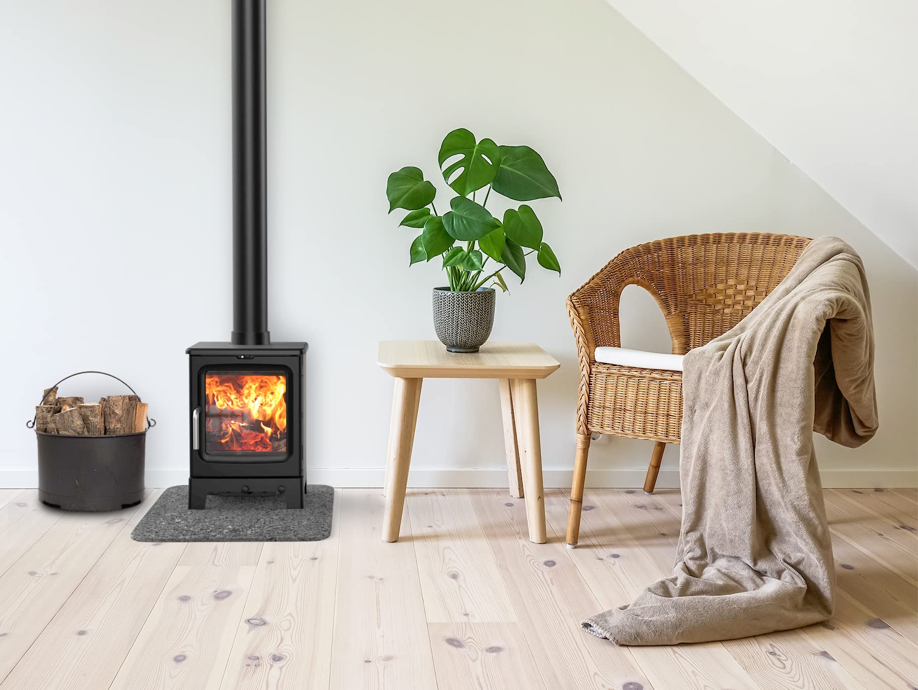 Saltfire Peanut 3 Wood Burner Stove 5kW DEFRA Approved EcoDesign Clean Burn  High Efficiency Wood Log Burning Stove Modern : Amazon.co.uk: DIY u0026 Tools