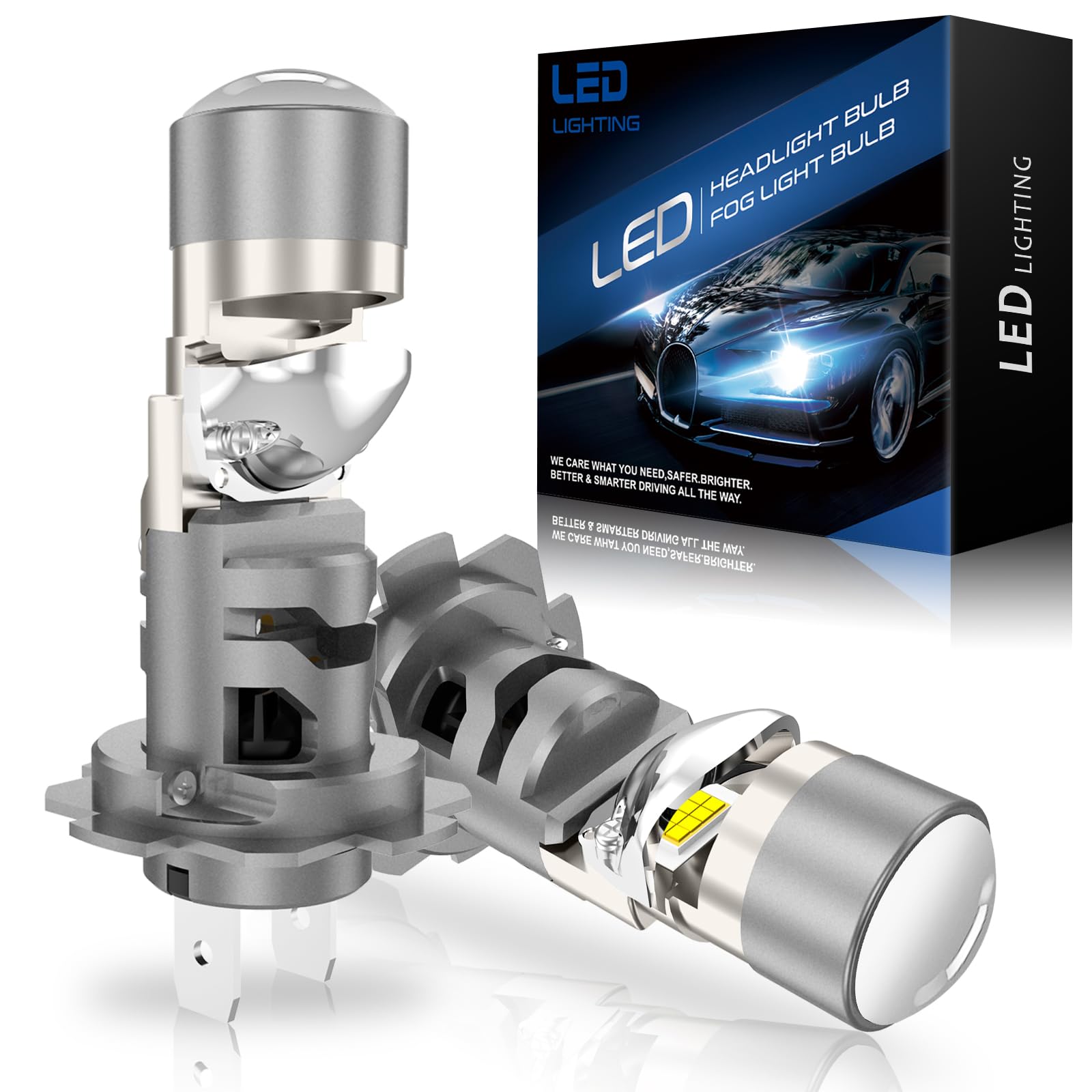 Kit Lampadine H7 LED 28000LM - Per Auto E Moto, 6000K Bianco, Plug &amp; Play