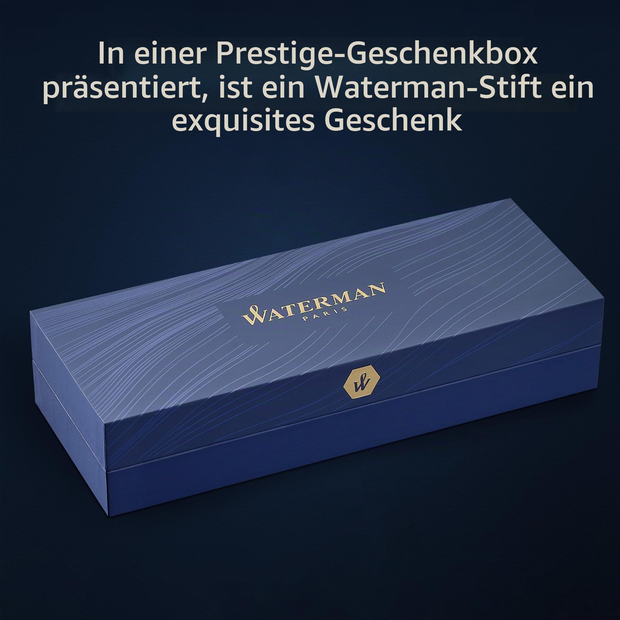 Waterman Hémisphère Tintenroller | Opera Kollektion | Schwarz und Gold | Feiner Spitze mit schwarzer Tinte Nachfüllen | Geschenkbox