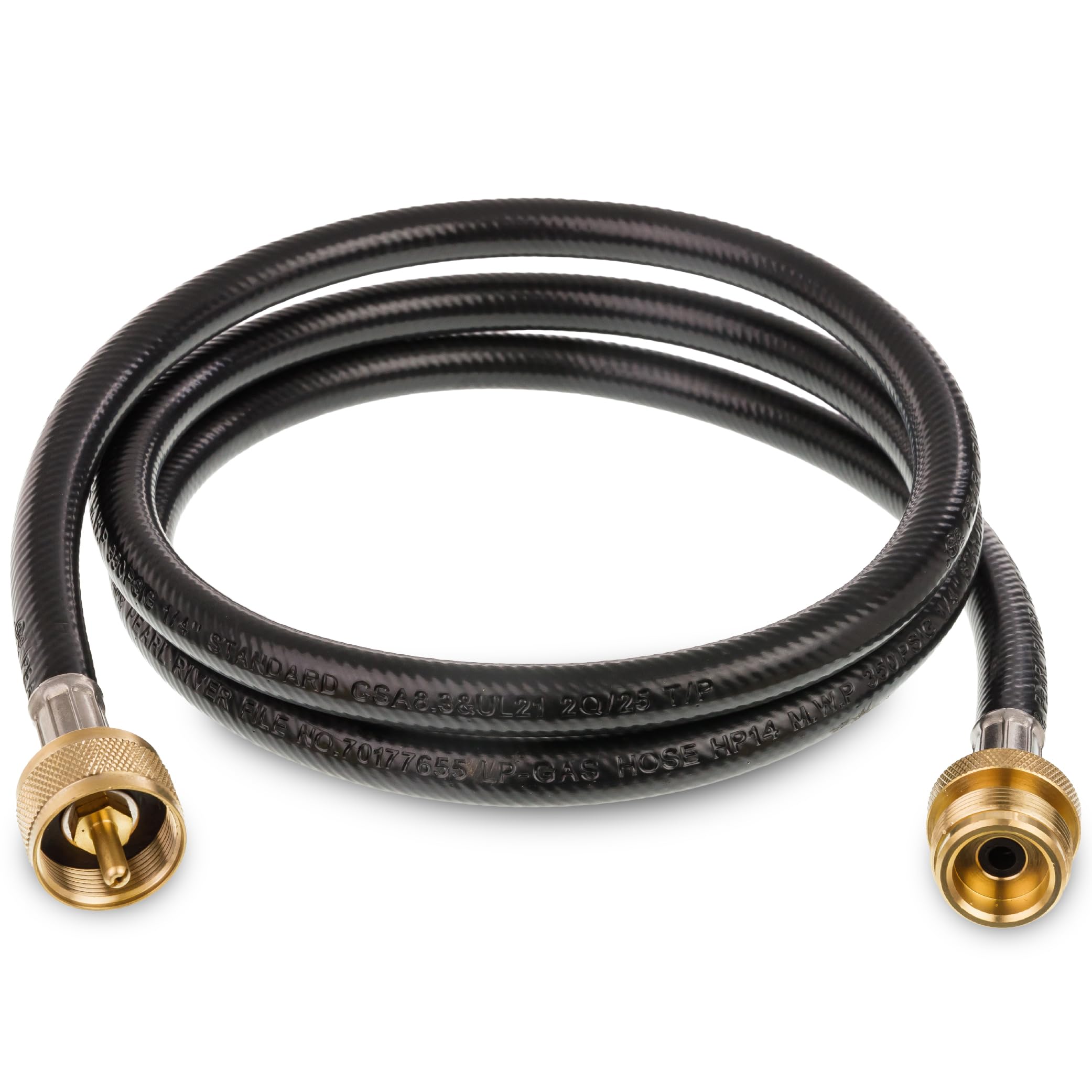 Photo 1 of [CSA Certified] BlueStars 5 Feet Propane Torch Extension Hose for Propane Tree Distribution Tree Post Assembly, 1" x20 Male Throwaway Cylinder Thread, 1"x20 Female - T and Y Connector to Appliances