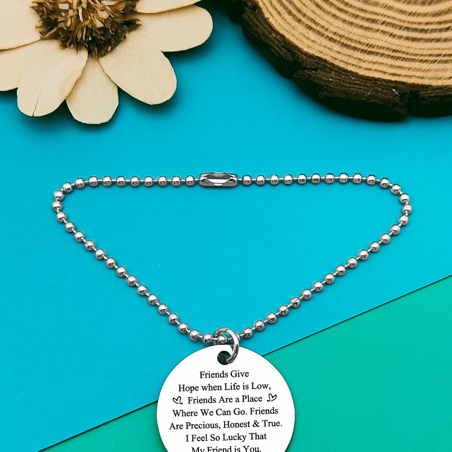 Best Friends Rear View Mirror Charm - Friendship Gift for Women Men True Friend Sister Brother - Birthday Graduation Gifts - Hanging Ornaments Car Pendant for Home Vehicle Interior Decoration - Image 4