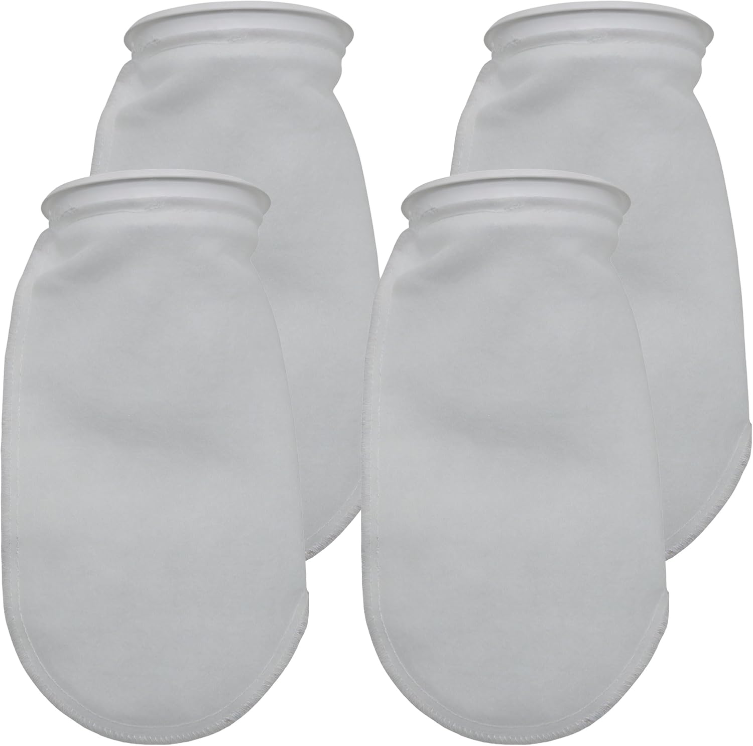 ALEGI 10Pack Aquarium Filter Socks 4 inch by 10 Inch Long, 200 Micron - 4 Inch Ring Aquarium Felt Filter Bags